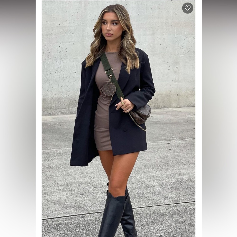 Chain Reaction Oversized Blazer Black